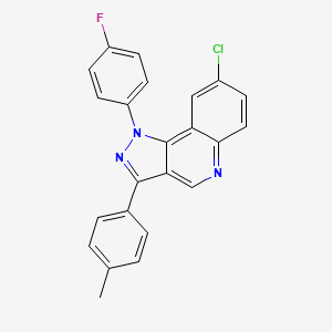 molecular formula C23H15ClFN3 B2658668 8-氯-1-(4-氟苯基)-3-(4-甲苯基)-1H-吡唑并[4,3-c]喹啉 CAS No. 901020-48-2