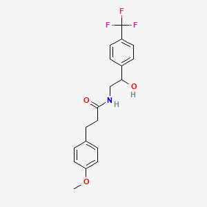molecular formula C19H20F3NO3 B2658676 N-(2-hydroxy-2-(4-(trifluoromethyl)phenyl)ethyl)-3-(4-methoxyphenyl)propanamide CAS No. 1351622-03-1