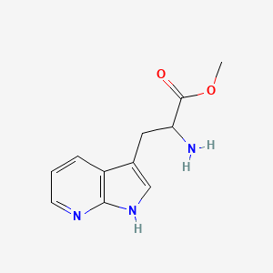 molecular formula C11H13N3O2 B2658678 methyl 2-amino-3-(1H-pyrrolo[2,3-b]pyridin-3-yl)propanoate CAS No. 159911-75-8