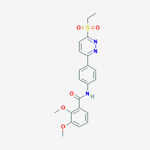 molecular formula C21H21N3O5S B2658679 N-(4-(6-(ethylsulfonyl)pyridazin-3-yl)phenyl)-2,3-dimethoxybenzamide CAS No. 921544-37-8