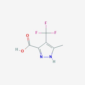 molecular formula C6H5F3N2O2 B2658686 5-methyl-4-(trifluoromethyl)-1H-pyrazole-3-carboxylic acid CAS No. 1616388-35-2