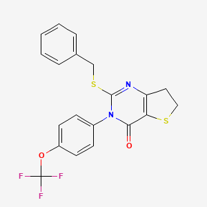 2-(benzylthio)-3-(4-(trifluoromethoxy)phenyl)-6,7-dihydrothieno[3,2-d]pyrimidin-4(3H)-one