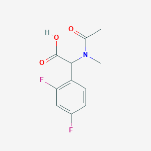 molecular formula C11H11F2NO3 B2658699 2-[Acetyl(methyl)amino]-2-(2,4-difluorophenyl)acetic acid CAS No. 1270661-89-6