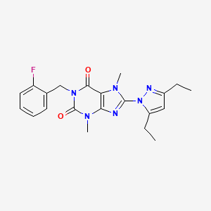 8-(3,5-diethyl-1H-pyrazol-1-yl)-1-(2-fluorobenzyl)-3,7-dimethyl-1H-purine-2,6(3H,7H)-dione