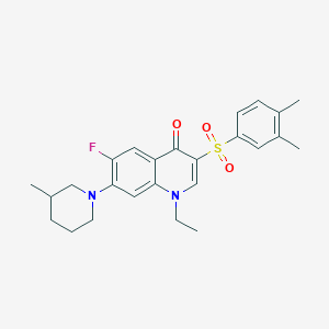 3-((3,4-dimethylphenyl)sulfonyl)-1-ethyl-6-fluoro-7-(3-methylpiperidin-1-yl)quinolin-4(1H)-one