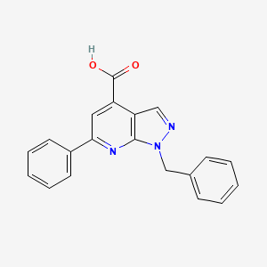 molecular formula C20H15N3O2 B2658722 1-苄基-6-苯基-1H-吡唑并[3,4-b]吡啶-4-羧酸 CAS No. 929974-33-4