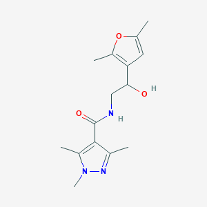molecular formula C15H21N3O3 B2658723 N-(2-(2,5-二甲基呋喃-3-基)-2-羟乙基)-1,3,5-三甲基-1H-吡唑-4-甲酰胺 CAS No. 2310040-03-8