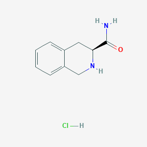 molecular formula C10H13ClN2O B2658725 (3S)-1,2,3,4-四氢异喹啉-3-甲酰胺盐酸盐 CAS No. 1042690-54-9
