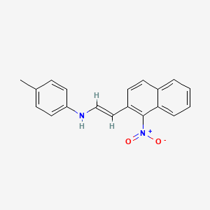 molecular formula C19H16N2O2 B2658727 4-methyl-N-[(E)-2-(1-nitronaphthalen-2-yl)ethenyl]aniline CAS No. 339015-86-0