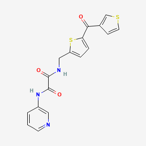 molecular formula C17H13N3O3S2 B2658729 N1-(吡啶-3-基)-N2-((5-(噻吩-3-羰基)噻吩-2-基)甲基)草酰胺 CAS No. 1797761-00-2