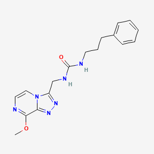 molecular formula C17H20N6O2 B2658737 1-((8-Methoxy-[1,2,4]triazolo[4,3-a]pyrazin-3-yl)methyl)-3-(3-phenylpropyl)urea CAS No. 2034546-90-0