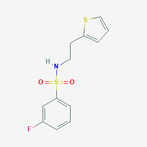 molecular formula C12H12FNO2S2 B265874 3-fluoro-N-[2-(2-thienyl)ethyl]benzenesulfonamide 