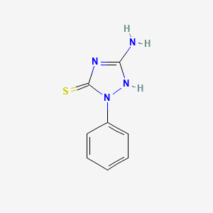 molecular formula C8H8N4S B2658741 5-氨基-2-苯基-2,4-二氢-3H-1,2,4-三唑-3-硫酮 CAS No. 17418-21-2