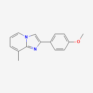 molecular formula C15H14N2O B2658745 2-(4-Methoxyphenyl)-8-methylimidazo[1,2-a]pyridine CAS No. 353258-23-8