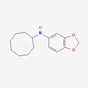 molecular formula C15H21NO2 B2658746 N-环辛基-2H-1,3-苯并二氧杂-5-胺 CAS No. 416883-18-6