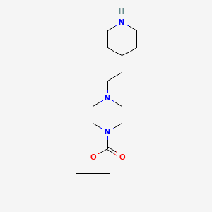 molecular formula C16H31N3O2 B2658748 叔丁基4-(2-哌啶-4-基乙基)哌嗪-1-羧酸酯 CAS No. 2222119-35-7
