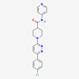 molecular formula C21H20ClN5O B2658749 1-(6-(4-氯苯基)嘧啶-3-基)-N-(吡啶-4-基)哌啶-4-甲酰胺 CAS No. 1105231-91-1