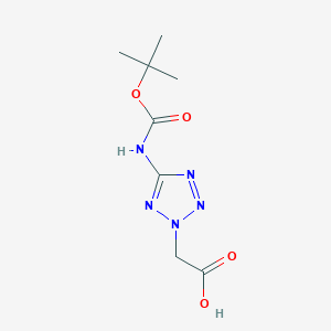 2-[5-[(2-Methylpropan-2-yl)oxycarbonylamino]tetrazol-2-yl]acetic acid
