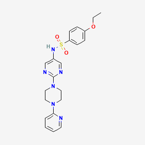 molecular formula C21H24N6O3S B2658762 4-乙氧基-N-(2-(4-(吡啶-2-基)哌嗪-1-基)嘧啶-5-基)苯磺酰胺 CAS No. 1396889-55-6