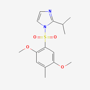 molecular formula C15H20N2O4S B2658765 1-[(2,5-Dimethoxy-4-methylphenyl)sulfonyl]-2-(methylethyl)imidazole CAS No. 898640-29-4