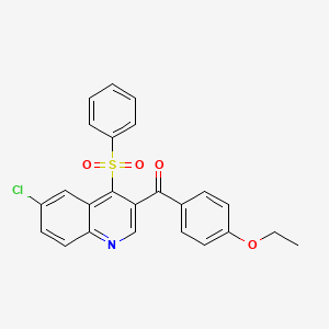 (6-Chloro-4-(phenylsulfonyl)quinolin-3-yl)(4-ethoxyphenyl)methanone