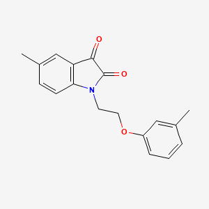 molecular formula C18H17NO3 B2658771 5-甲基-1-(2-间甲苯氧基乙基)-1H-吲哚-2,3-二酮 CAS No. 620931-49-9