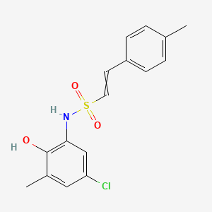 molecular formula C16H16ClNO3S B2658785 N-(5-氯-2-羟基-3-甲基苯基)-2-(4-甲基苯基)乙烯-1-磺酰胺 CAS No. 1376446-36-4