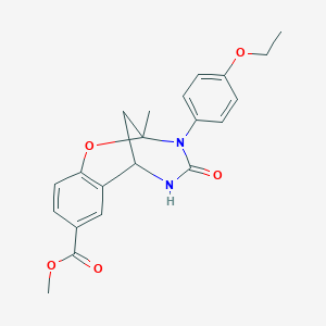 methyl 3-(4-ethoxyphenyl)-2-methyl-4-oxo-3,4,5,6-tetrahydro-2H-2,6-methanobenzo[g][1,3,5]oxadiazocine-8-carboxylate