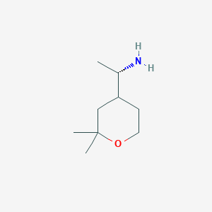 molecular formula C9H19NO B2658790 (1S)-1-(2,2-Dimethyloxan-4-yl)ethanamine CAS No. 2248220-78-0