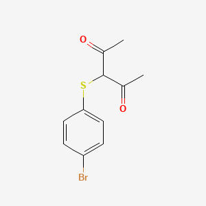 molecular formula C11H11BrO2S B2658799 3-(4-溴苯基)硫代基戊烷-2,4-二酮 CAS No. 314769-46-5