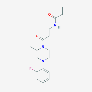 molecular formula C17H22FN3O2 B2658801 N-[3-[4-(2-Fluorophenyl)-2-methylpiperazin-1-yl]-3-oxopropyl]prop-2-enamide CAS No. 2197495-89-7