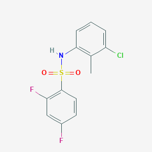 molecular formula C13H10ClF2NO2S B265881 N-(3-chloro-2-methylphenyl)-2,4-difluorobenzenesulfonamide 