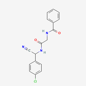 molecular formula C17H14ClN3O2 B2658820 N-[2-[[(4-Chlorophenyl)-cyanomethyl]amino]-2-oxoethyl]benzamide CAS No. 1385303-78-5