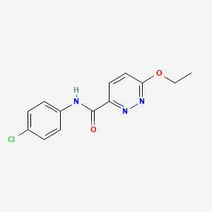 molecular formula C13H12ClN3O2 B2658840 N-(4-chlorophenyl)-6-ethoxypyridazine-3-carboxamide CAS No. 1351600-06-0