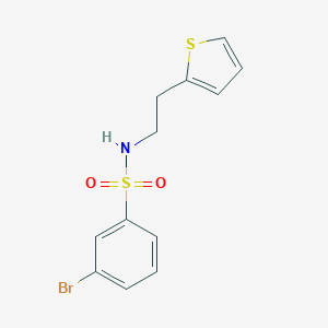 molecular formula C12H12BrNO2S2 B265885 3-bromo-N-[2-(2-thienyl)ethyl]benzenesulfonamide 