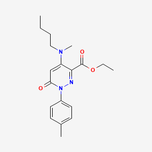 molecular formula C19H25N3O3 B2658865 4-(丁基(甲基)氨基)-6-氧代-1-(对甲苯基)-1,6-二氢吡哒嗪-3-羧酸乙酯 CAS No. 922067-93-4