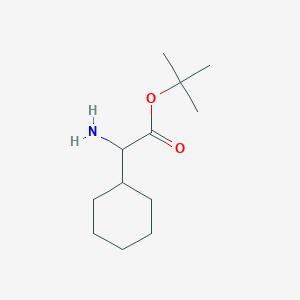 molecular formula C12H23NO2 B2658866 叔丁基 2-氨基-2-环己基乙酸酯 CAS No. 1218397-71-7