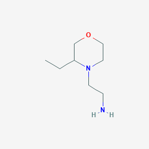molecular formula C8H18N2O B2658868 2-(3-Ethylmorpholin-4-yl)ethan-1-amine CAS No. 1153547-07-9