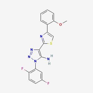 molecular formula C18H13F2N5OS B2658869 1-(2,5-difluorophenyl)-4-(4-(2-methoxyphenyl)thiazol-2-yl)-1H-1,2,3-triazol-5-amine CAS No. 1251598-00-1