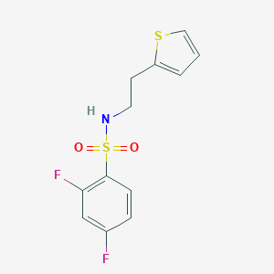 molecular formula C12H11F2NO2S2 B265887 2,4-difluoro-N-[2-(2-thienyl)ethyl]benzenesulfonamide 