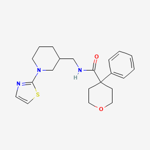4-phenyl-N-((1-(thiazol-2-yl)piperidin-3-yl)methyl)tetrahydro-2H-pyran-4-carboxamide