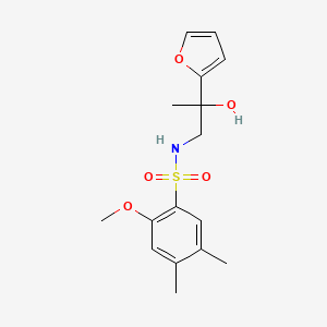 molecular formula C16H21NO5S B2658888 N-(2-(furan-2-yl)-2-hydroxypropyl)-2-methoxy-4,5-dimethylbenzenesulfonamide CAS No. 1396798-35-8
