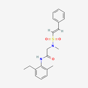 molecular formula C20H24N2O3S B2658911 N-(2-ethyl-6-methylphenyl)-2-[methyl-[(E)-2-phenylethenyl]sulfonylamino]acetamide CAS No. 1118804-38-8