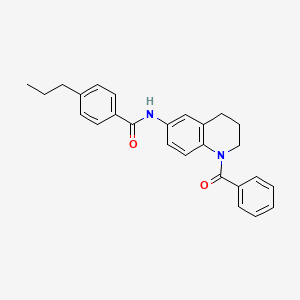 molecular formula C26H26N2O2 B2658919 N-(1-benzoyl-1,2,3,4-tetrahydroquinolin-6-yl)-4-propylbenzamide CAS No. 1210710-84-1