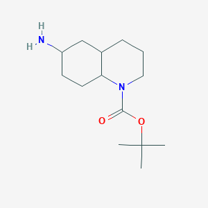 molecular formula C14H26N2O2 B2658923 Tert-butyl 6-amino-3,4,4a,5,6,7,8,8a-octahydro-2H-quinoline-1-carboxylate CAS No. 1781760-04-0