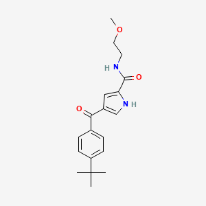 molecular formula C19H24N2O3 B2658939 4-(4-叔丁基苯甲酰基)-N-(2-甲氧基乙基)-1H-吡咯-2-甲酰胺 CAS No. 478078-58-9