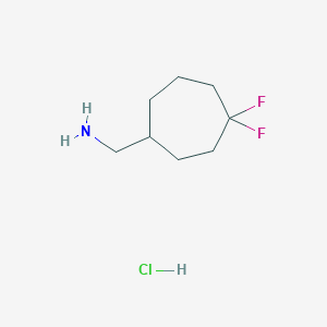 molecular formula C8H16ClF2N B2658940 (4,4-二氟环庚基)甲胺;盐酸盐 CAS No. 2253631-18-2