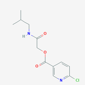 molecular formula C12H15ClN2O3 B2658947 [2-(2-Methylpropylamino)-2-oxoethyl] 6-chloropyridine-3-carboxylate CAS No. 877043-34-0