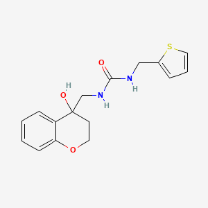 molecular formula C16H18N2O3S B2658948 1-((4-Hydroxychroman-4-yl)methyl)-3-(thiophen-2-ylmethyl)urea CAS No. 1396888-00-8