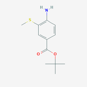 molecular formula C12H17NO2S B2658958 Tert-butyl 4-amino-3-methylsulfanylbenzoate CAS No. 2248358-54-3